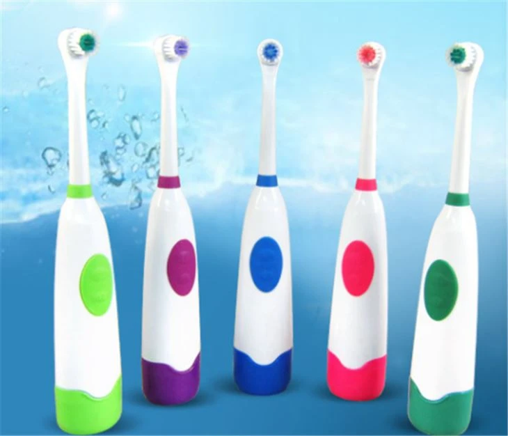 แปรงสีฟันไฟฟ้าโรตารีขนนุ่มสำหรับเด็ก 4 สี